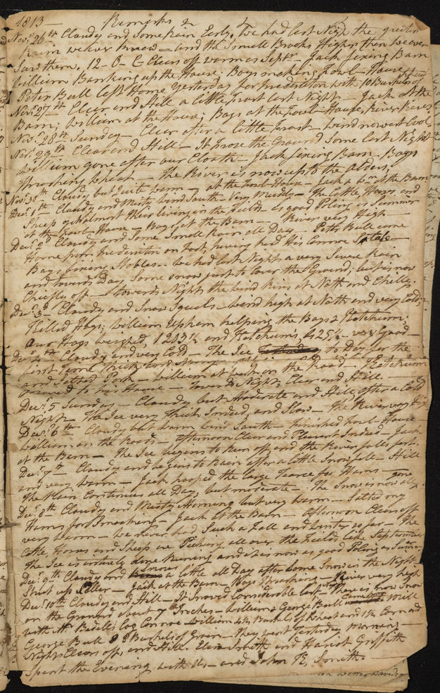 Diary of Rev Frederick Dibblee